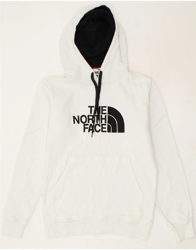 THE NORTH FACE Mens Graphic Hoodie Jumper Small White Cotton Hoodie with Tied Waist Feminine Flattering