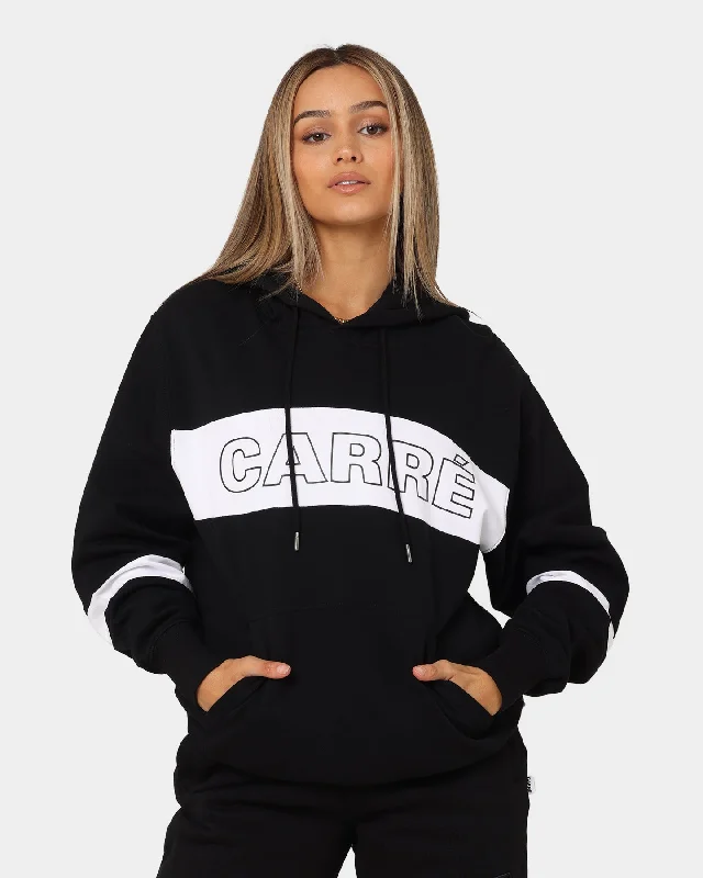 Carré Panneau Hoodie Black/White Hoodie with Slim Fit Tailored Modern