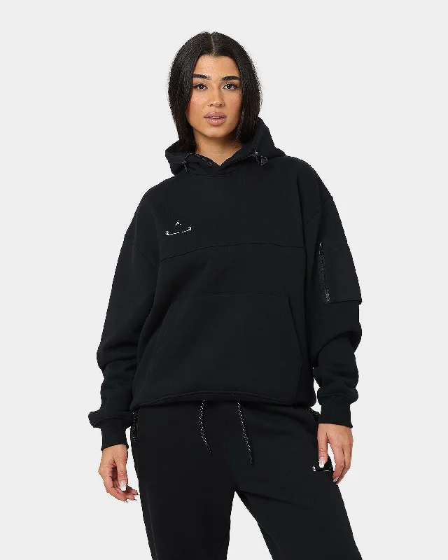 Jordan 23 Engineered Statement Fleece Pullover Hoodie Black/White Hoodie with Crew Neck Simple Timeless