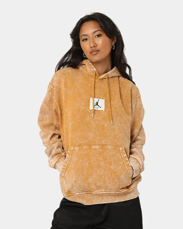 Jordan Essential Statement Washed Fleece Pullover Hoodie Chutney Hoodie with Back Slit Movement Comfort