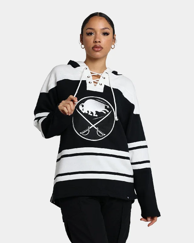 47 Brand Buffalo Sabres Superior Lacer Hoodie Jet Black Hoodie with Reflective Safety Nightwear