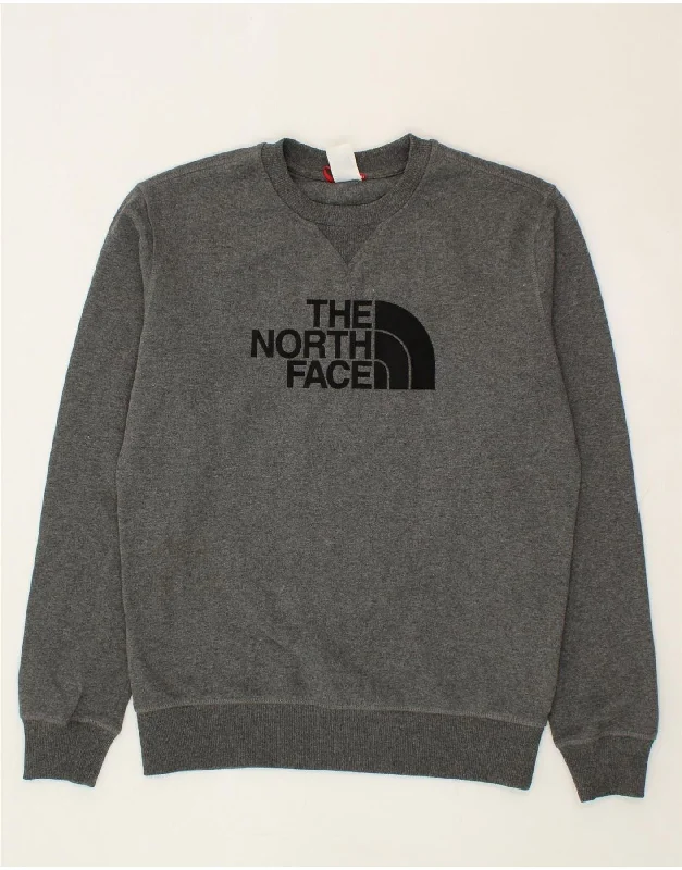 THE NORTH FACE Mens Graphic Sweatshirt Jumper Medium Grey Cotton Hoodie with Tie-Dye Psychedelic Retro