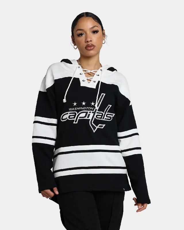 47 Brand Washington Capitals Superior Lacer Hoodie Jet Black Hoodie with Camouflage Military Edgy