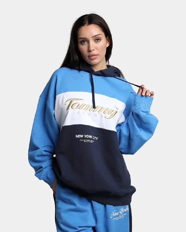 Tommy Jeans TJM Archive Hoodie Twilight Navy Hoodie with Set-In Sleeves Structured Classic