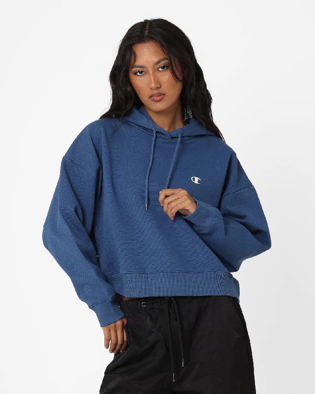 Champion Women's Rochester Base Hoodie Regal Navy Hoodie with Belted Waist Structured Tailored