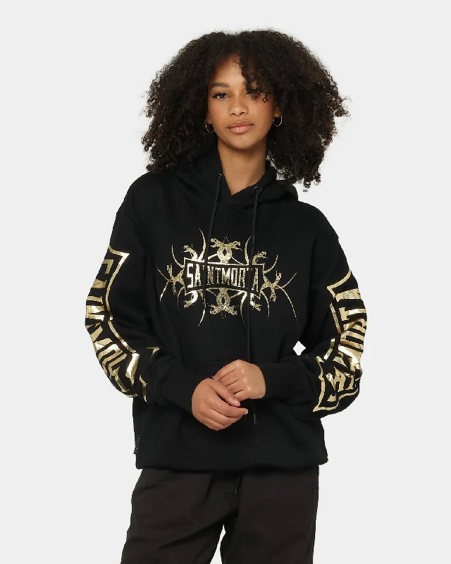 Saint Morta Venom Hoodie Black/Gold Hoodie with Emblem Brand Identity