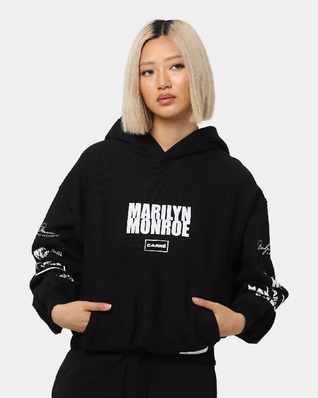 Carré X Marilyn Monroe Bold Is Beautiful Hoodie Black Hoodie with Strings Custom Fit Adjustable