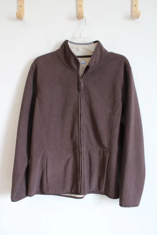 SJB Active Brown Fleece Zip-Up Jacket | XL Jacket Blazer Coat