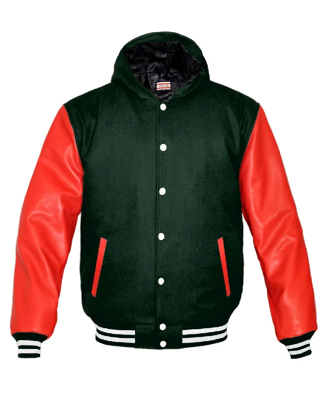 Superb Red Leather Sleeve Original American Varsity Letterman College Baseball Women Wool Jackets #RSL-WSTR-WB-H V-Neck Jacket Boat Neck Jacket Square Neck Jacket