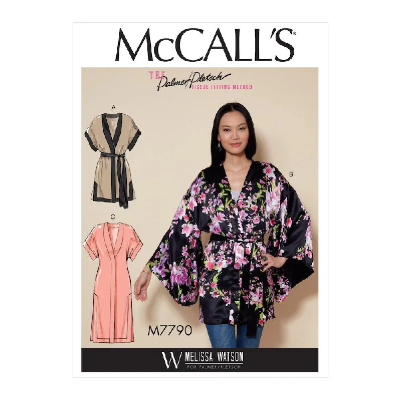 McCall's Pattern M7790 Misses' Jacket and belt Tiered Jacket Buttoned Jacket Zippered Jacket