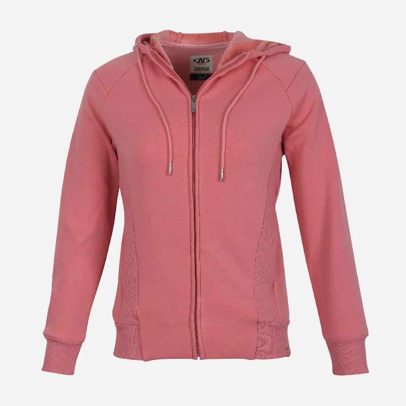 LADIES HOODED CARDIGAN Elasticated Padded Insulated