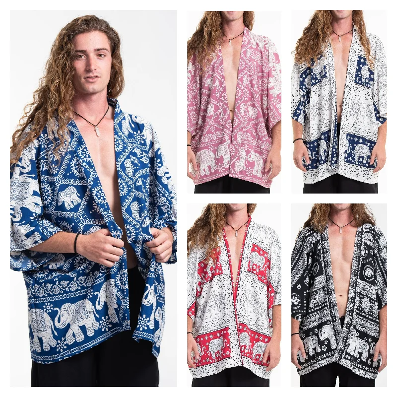 Assorted set of 5 Unisex Kimono Cardigan Embroidered Appliqued Beaded