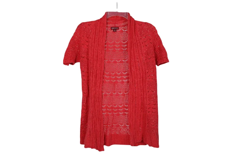 Merona Coral Short Sleeved Cardigan | XS Long Cardigan Short Cardigan Medium Cardigan