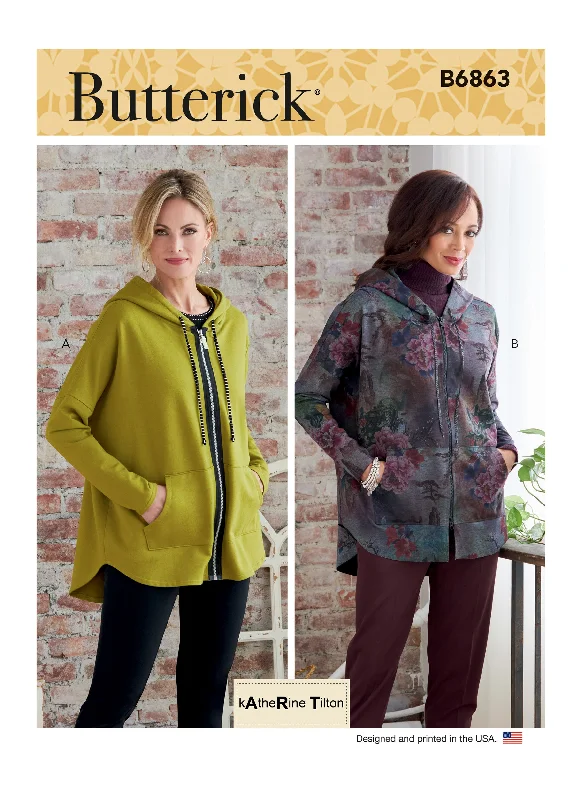 Butterick Pattern B6863 Misses' Jacket Mesh Jacket Canvas Jacket Denim Jacket