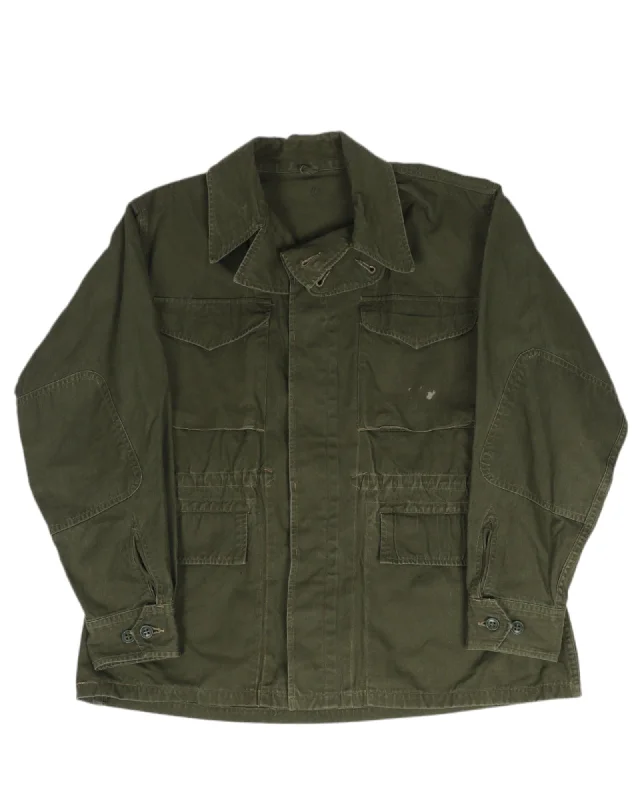 Lightweight Military Fatigue Jacket Welt Pockets Slit Pockets Flap Pockets