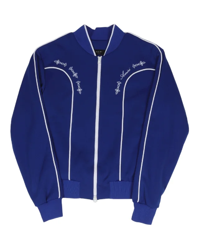 Western Track Jacket Hoodie Zip-Up Jacket Button-Up Jacket