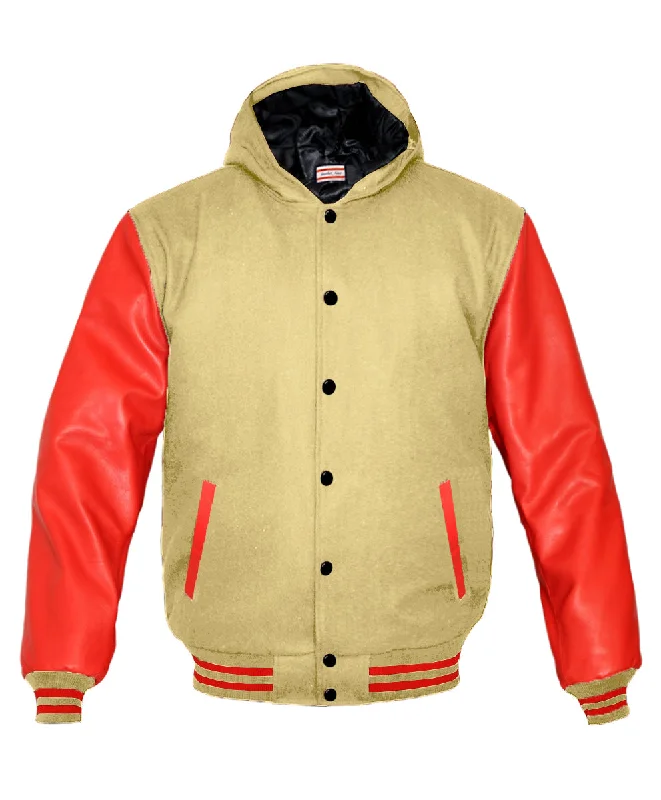 Superb Red Leather Sleeve Original American Varsity Letterman College Baseball Women Wool Jackets #RSL-RSTR-BB-H Notch Collar Jacket Peter Pan Collar Jacket Cowl Neck Jacket