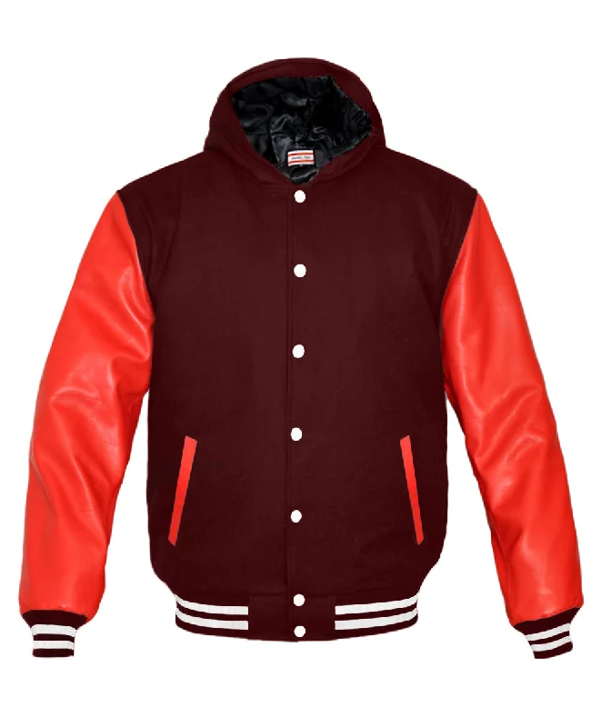 Superb Red Leather Sleeve Original American Varsity Letterman College Baseball Women Wool Jackets #RSL-WSTR-WB-H Print Jacket Jacquard Jacket Patchwork Jacket