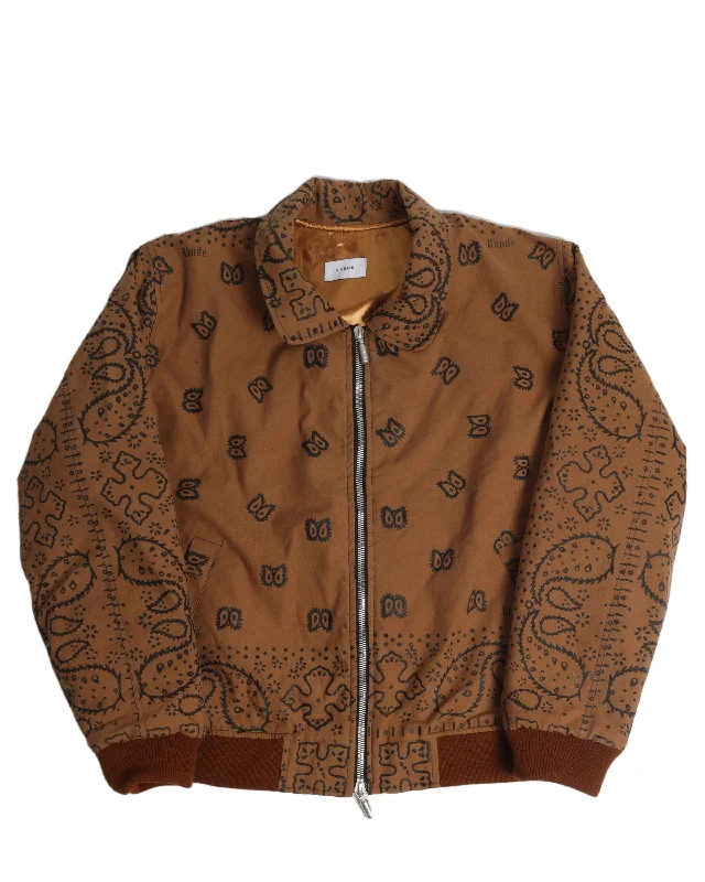 Paisley Bomber Jacket Faux Fur Jacket Real Fur Jacket Shearling Jacket