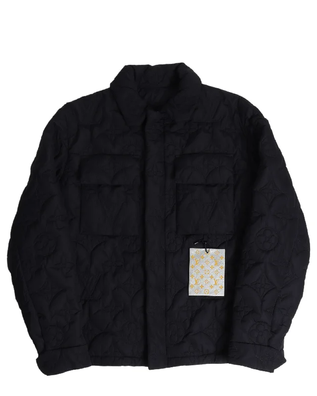 Monogram Padded Light Jacket Toggled Jacket Drawstring Jacket Belted Jacket