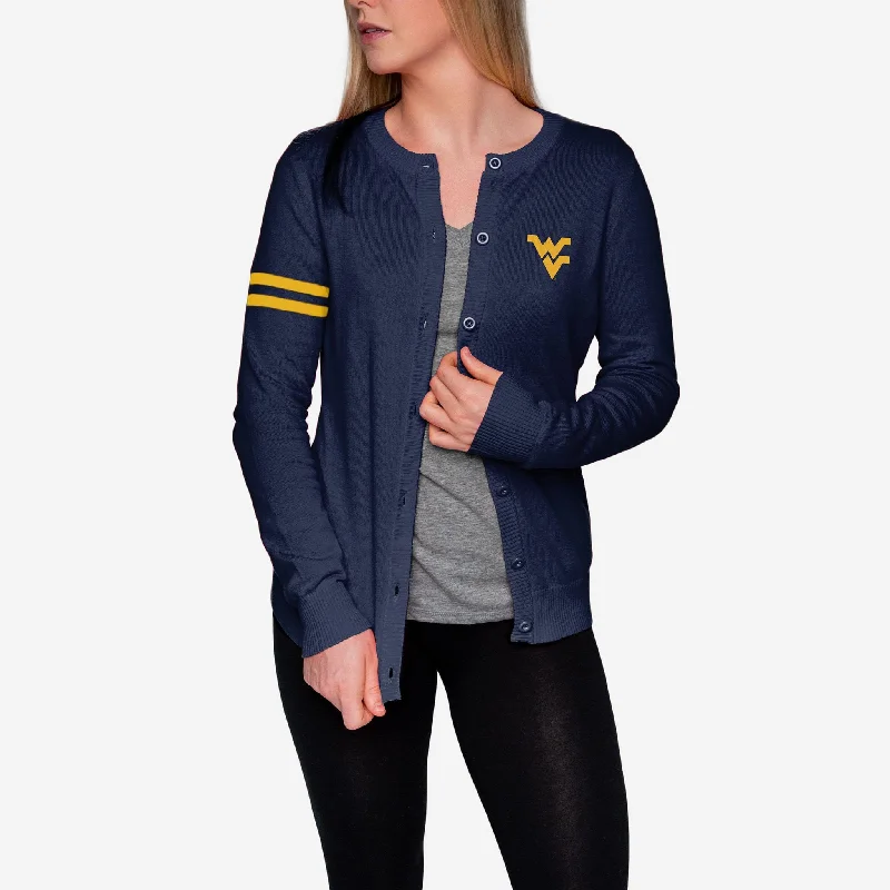 West Virginia Mountaineers Womens Varsity Cardigan Button Cardigan Zip Cardigan Pullover Cardigan