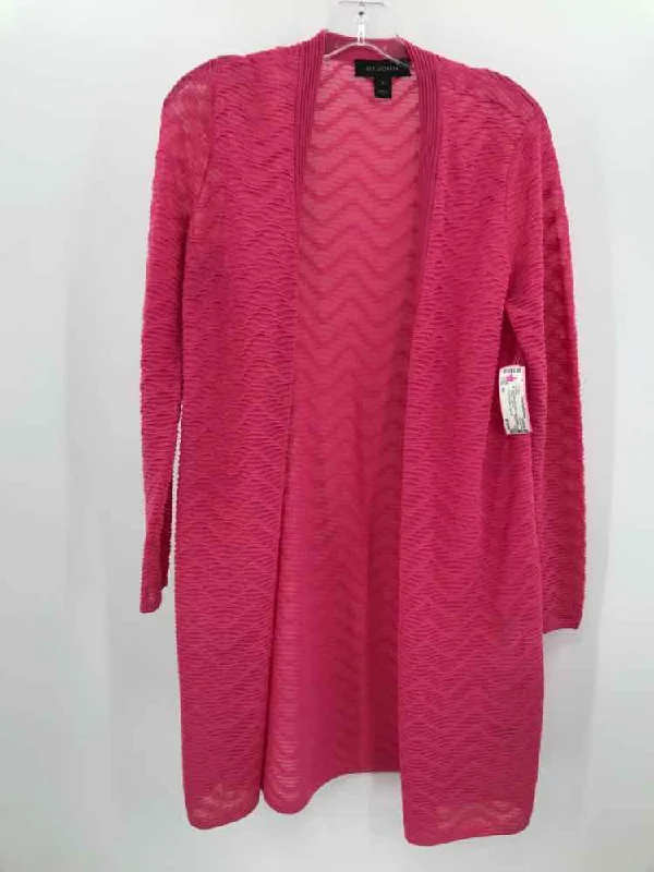 Pre-Owned St John Pink Size XS Long Cardigan Mesh Cardigan Canvas Denim