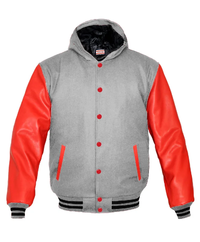 Superb Red Leather Sleeve Original American Varsity Letterman College Baseball Women Wool Jackets #RSL-BSTR-RB-H Fitted Jacket Loose Jacket Oversized Jacket