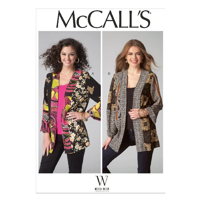 McCall's Pattern M7132 Misses' Jackets Jersey Jacket Tulle Jacket Batik Jacket