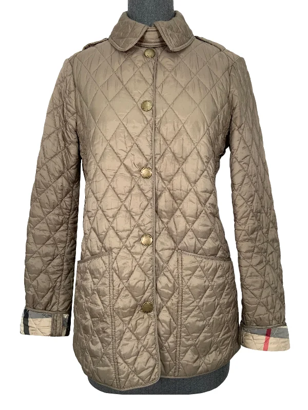 Burberry London Diamond Quilted Jacket Size S Striped Jacket Polka Dot Jacket Floral Jacket