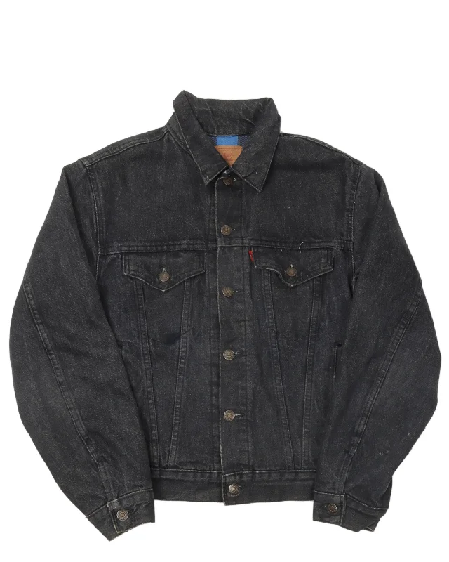 Levi's Flannel-Lined Denim Jacket Mesh Jacket Canvas Jacket Denim Jacket