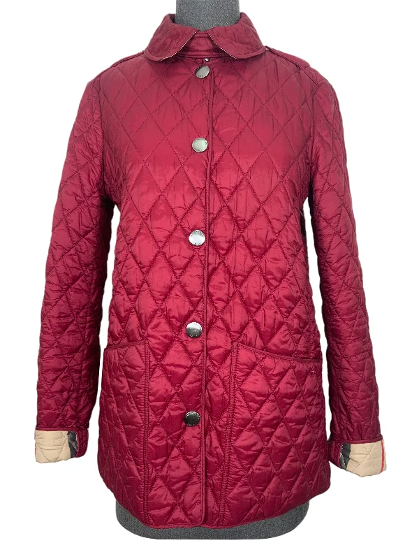 Burberry London Diamond Quilted Jacket Size S Print Jacket Jacquard Jacket Embroidered Jacket