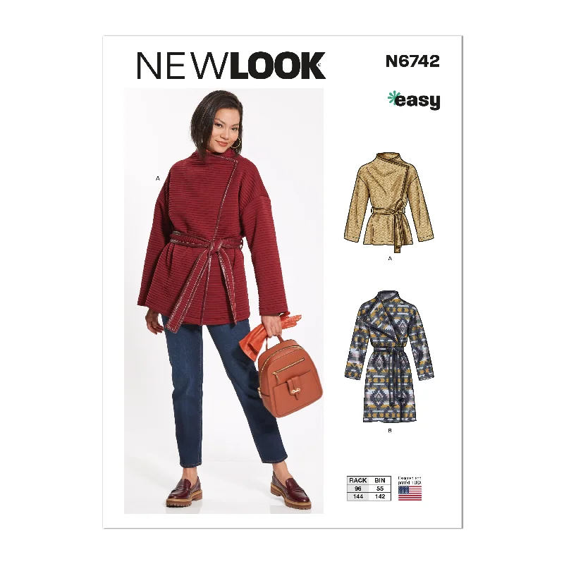 Newlook Pattern Un6742 Misses' Jacket and Coat Cardigan Sweater Pullover