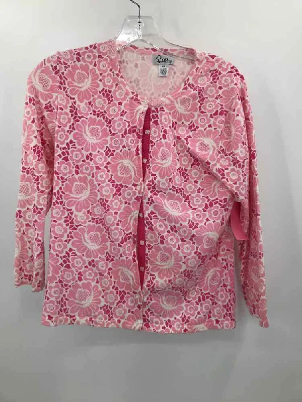 Pre-Owned Lilly Pulitzer Pink Size XS Cardigan Chenille Brocade Lace