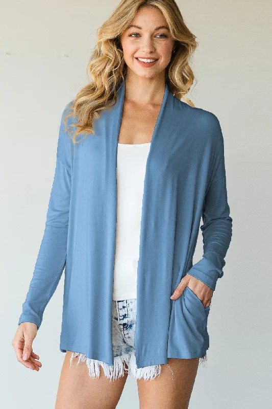 Casual Cardigan Featuring Collar And Side Pockets Slim Fit Regular Fit Oversized