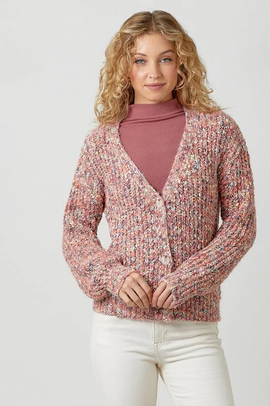 Margaret Cardigan Ribbed Striped Patterned