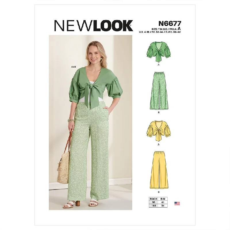 Newlook Pattern N6677 Misses' Jacket and Pants Denim Jacket Leather Jacket Suede Jacket