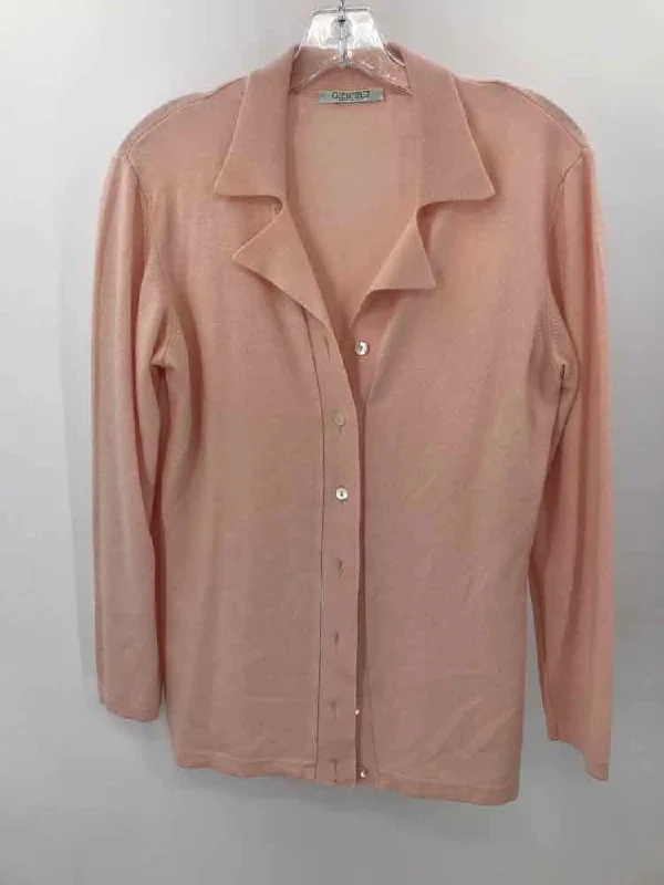 Pre-Owned Glenfield Pink Size Large Cardigan Spandex Blend Rayon Blend Denim Blend