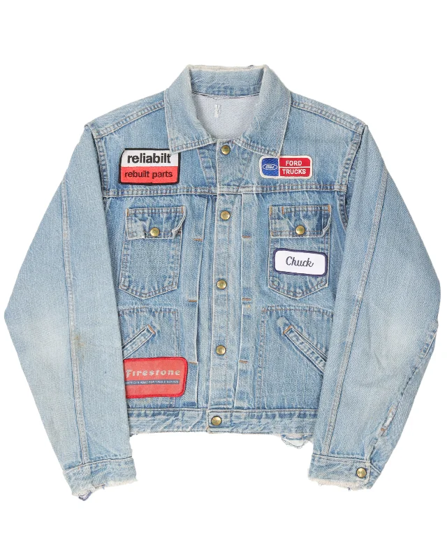 Patched Denim Jacket Quilted Jacket Puffer Jacket Insulated Jacket