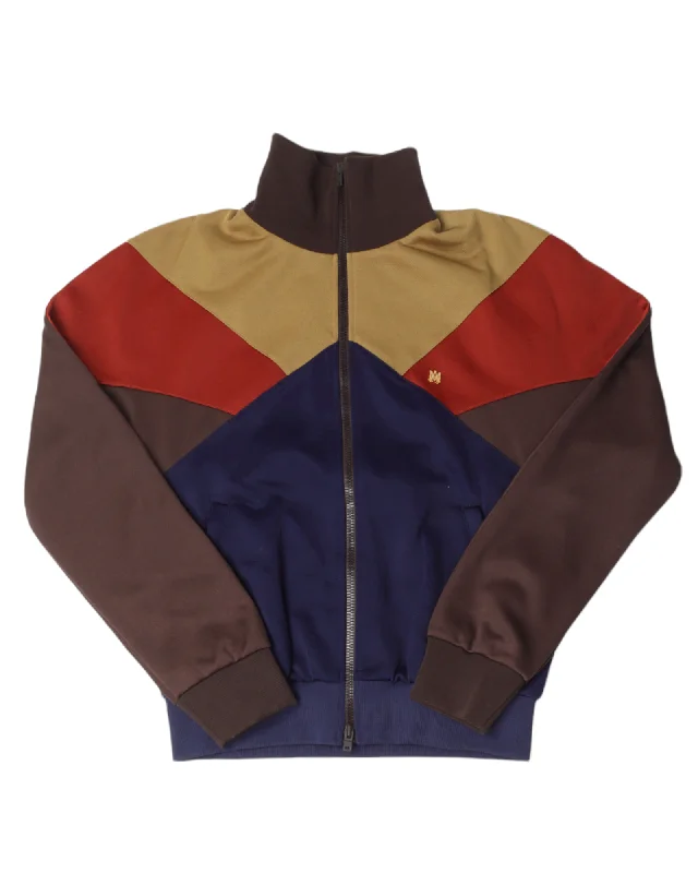 Retro Zip-Up Track Jacket Tailored Jacket Straight Jacket A-Line Jacket