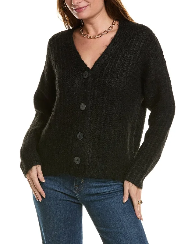 Anna Kay Aliciana Cashmere-Blend Cardigan Elasticated Padded Insulated