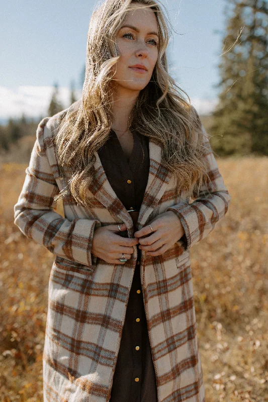 The Nature Lover Plaid Coat Suede Fringe Jacket