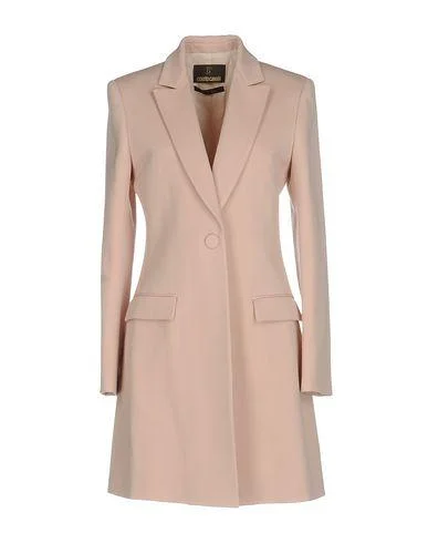 Roberto Cavalli Women Coat Pink 6 UK Double-Breasted Trench