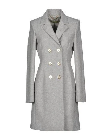 Versace Jeans Women Coat Light grey 12 UK Puff Sleeve Overcoat