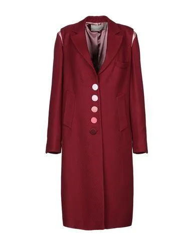 Marco De Vincenzo Women Coat Maroon 10 UK Elegant Satin Bolero