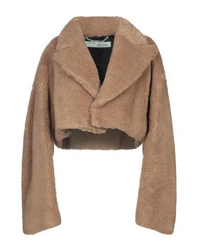 Off-white™ Women Coat Camel L INT Suede Fringe Jacket