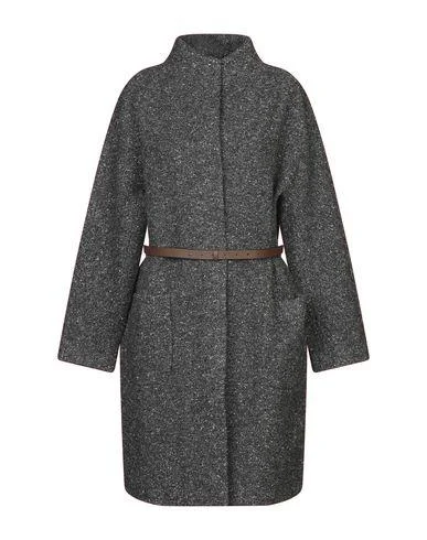 Fabiana Filippi Women Coat Lead 14 UK Vegan Leather Trench