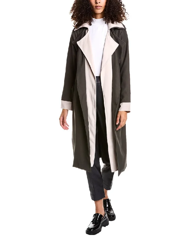 Avantlook Layered Coat Button-Up Cardigan Coat