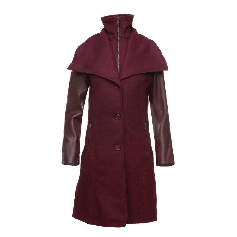 Sophie's Classy Women's Wool Blend Coat Fashionable Blazer Coat