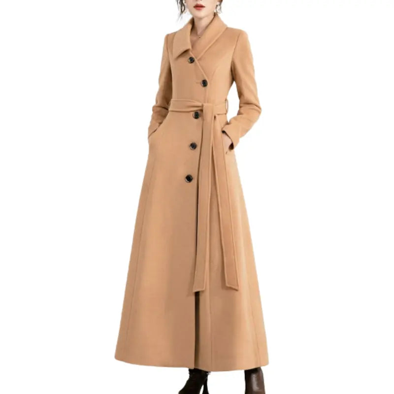 Women Camel Brown Wool Coat Oversized Teddy Coat