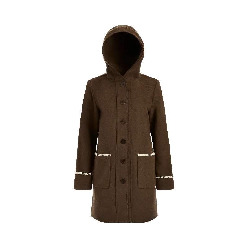 Ladies' Blanket Coat Puff Shoulder Coat